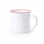 Taza tipo vintage sublimada color rojo