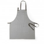 Delantal de algodón canvas con varios bolsillos 340 g/m2 color gris primera vista