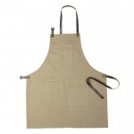 Delantal de algodón canvas con varios bolsillos 340 g/m2 color caqui primera vista