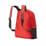 Mochila resistente plegable color rojo primera vista