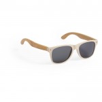 Gafas de sol con varillas de bambú y lentes negros de protección UV400 color natural primera vista