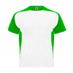 Camiseta técnica de poliéster con manga ranglán 140 g/m2 Roly Direct Bugatti color verde segunda vista