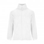 Chaqueta polar de cuello alto con cremallera 300 g/m2 Roly Direct Artic color blanco segunda vista