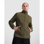 Chaqueta polar de cuello alto con cremallera 300 g/m2 Roly Direct Artic color blanco primera vista de uso