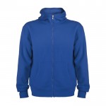 Sudadera de algodón y poliéster con capucha 280 g/m2 Roly Direct Montblanc color azul real segunda vista