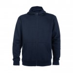 Sudadera de algodón y poliéster con capucha 280 g/m2 Roly Direct Montblanc color azul marino segunda vista