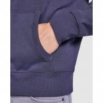Sudadera de algodón y poliéster con capucha 280 g/m2 Roly Direct Montblanc color azul marino vista detalle 1