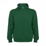 Sudadera de algodón y poliéster con capucha 280 g/m2 Roly Direct Montblanc color verde botella segunda vista