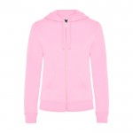 Sudadera para mujer de algodón y poliéster 280 g/m2 Roly Direct Veleta color rosa claro segunda vista