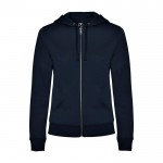 Sudadera para mujer de algodón y poliéster 280 g/m2 Roly Direct Veleta color azul marino segunda vista