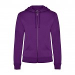 Sudadera para mujer de algodón y poliéster 280 g/m2 Roly Direct Veleta color morado segunda vista