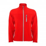 Chaqueta softshell con elastano y cremallera 300 g/m2 Roly Direct Antartida color rojo segunda vista