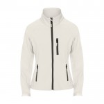 Chaqueta softshell con elastano para mujer 300 g/m2 Roly Direct Antartida color blanco roto segunda vista