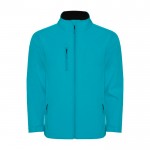 Chaqueta softshell con elastano de 2 capas 300 g/m2 Roly Direct Nebraska color aguamarina segunda vista