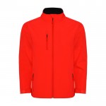 Chaqueta softshell con elastano de 2 capas 300 g/m2 Roly Direct Nebraska color rojo segunda vista