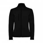 Chaqueta softshell con elastano para mujer 300 g/m2 Roly Direct Nebraska color negro segunda vista