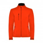 Chaqueta softshell con elastano para mujer 300 g/m2 Roly Direct Nebraska color naranja oscuro segunda vista