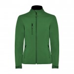 Chaqueta softshell con elastano para mujer 300 g/m2 Roly Direct Nebraska color verde botella segunda vista