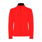 Chaqueta softshell con elastano para mujer 300 g/m2 Roly Direct Nebraska color rojo segunda vista
