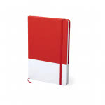 Cuaderno personalizable A5 con diseño bicolor color rojo