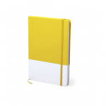 Cuaderno personalizable A5 con diseño bicolor color amarillo