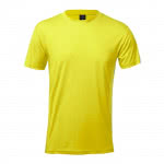 Camisetas sublimadas 135 g/m2 transpirables color amarillo