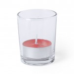 Vela con distintos aromas color rojo