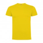 Camiseta de manga corta en algodón 165 g/m2 Roly Direct Dogo Premium color amarillo segunda vista