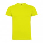 Camiseta de manga corta en algodón 165 g/m2 Roly Direct Dogo Premium color amarillo fluorescente segunda vista