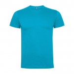 Camiseta de manga corta en algodón 165 g/m2 Roly Direct Dogo Premium color turquesa segunda vista
