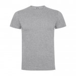 Camiseta de manga corta en algodón 165 g/m2 Roly Direct Dogo Premium color gris claro jaspeado segunda vista