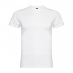 Camiseta de manga corta en algodón peinado 180 g/m2 Roly Direct Braco color blanco segunda vista