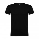 Camiseta de manga corta en algodón de punto liso 155 g/m2 Roly Direct Beagle color negro segunda vista