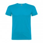 Camiseta de manga corta en algodón de punto liso 155 g/m2 Roly Direct Beagle color turquesa segunda vista