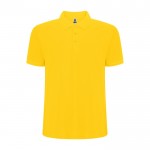 Polo de manga corta en punto piqué 220 g/m2 Roly Direct Pegaso Premium color amarillo segunda vista
