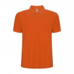 Polo de manga corta en punto piqué 220 g/m2 Roly Direct Pegaso Premium color naranja segunda vista