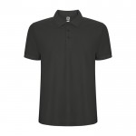 Polo de manga corta en punto piqué 220 g/m2 Roly Direct Pegaso Premium color gris topo segunda vista