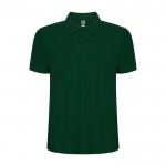 Polo de manga corta en punto piqué 220 g/m2 Roly Direct Pegaso Premium color verde botella segunda vista