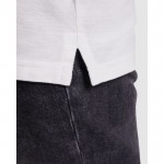 Polo de manga corta de algodón orgánico 210 g/m2 Roly Direct Prince color blanco vista detalle 2
