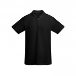 Polo de manga corta de algodón orgánico 210 g/m2 Roly Direct Prince color negro segunda vista