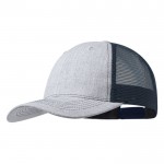 Gorra de poliéster con tela de rejilla a color en la parte trasera color azul marino primera vista