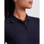 Polo de mujer de algodón orgánico 210 g/m2 Roly Direct Prince color rojo vista detalle 1