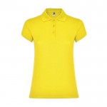 Polo de algodón en punto piqué para mujer 200 g/m2 Roly Direct Star color amarillo segunda vista