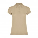 Polo de algodón en punto piqué para mujer 200 g/m2 Roly Direct Star color arena segunda vista