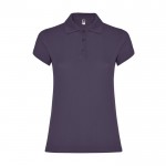 Polo de algodón en punto piqué para mujer 200 g/m2 Roly Direct Star color lila segunda vista