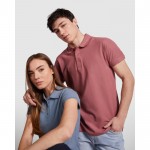 Polo de algodón en punto piqué para mujer 200 g/m2 Roly Direct Star color turquesa vista detalle 2