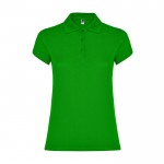 Polo de algodón en punto piqué para mujer 200 g/m2 Roly Direct Star color verde bosque segunda vista