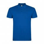 Polo de hombre de algodón punto piqué de hombre 200 g/m2 Roly Direct Star color azul real segunda vista