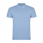 Polo de hombre de algodón punto piqué de hombre 200 g/m2 Roly Direct Star color azul claro segunda vista