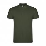 Polo de hombre de algodón punto piqué de hombre 200 g/m2 Roly Direct Star color verde oscuro segunda vista
